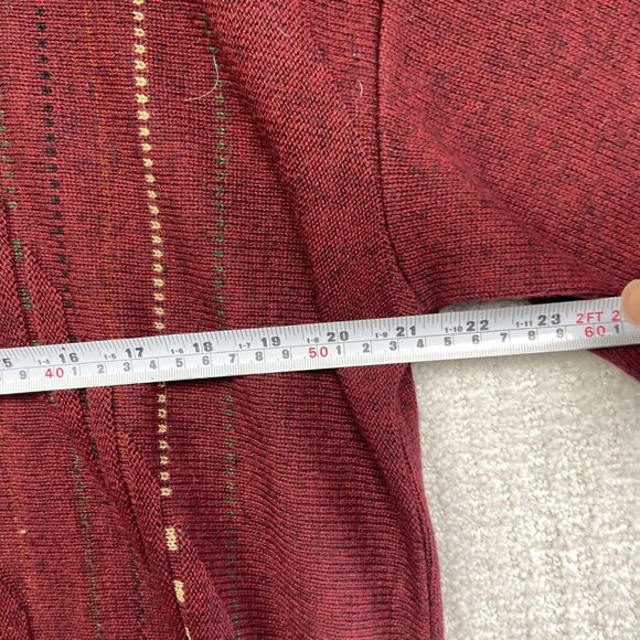 Cooper Wool Blend Pullover Sweater Vtg 90s Red Color Block Made in Canada Men M - Picture 9 of 13